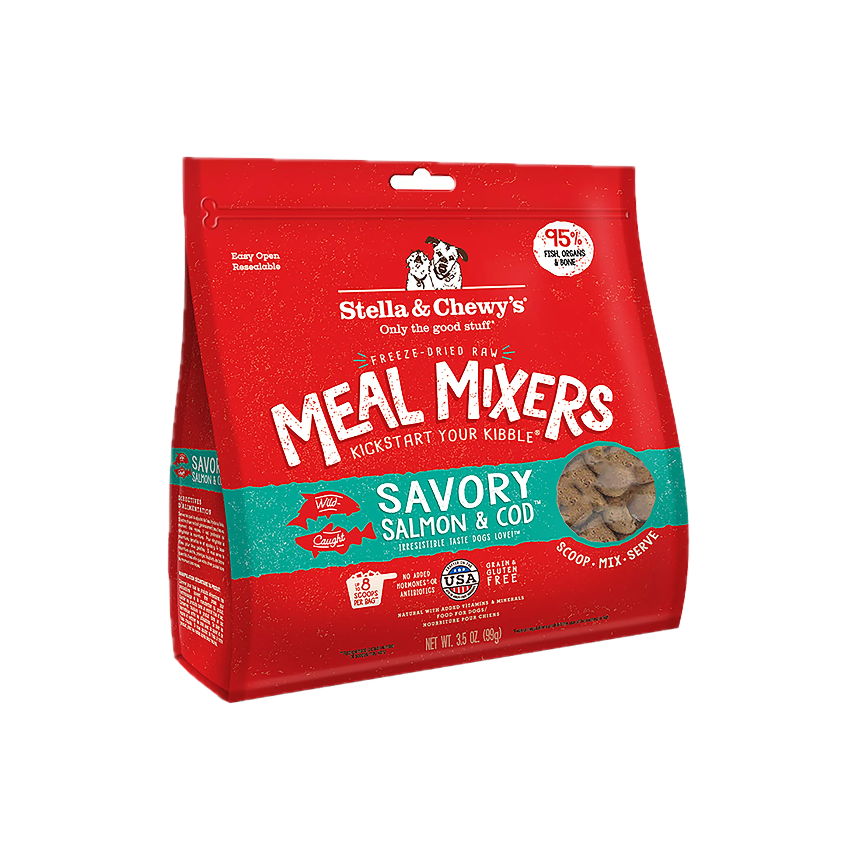 Stella & Chewy's Savory Salmon & Cod Meal Mixers Grain-Free Freeze-Dried