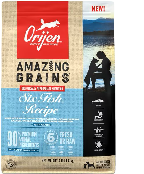 Orijen Amazing Grains Six Fish Dry Dog Food