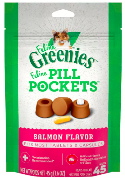 Feline Greenies Pill Pocket Salmon Flavor