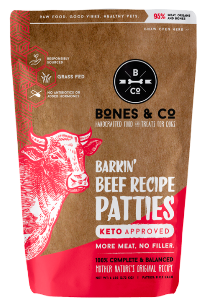Bones & Co. Barkin' Beef Keto Raw Recipes