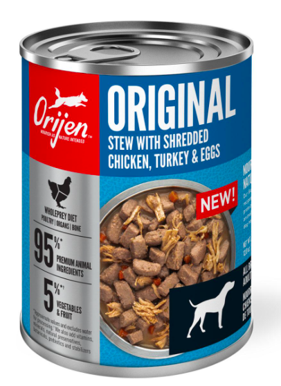ORIJEN Grain-Free Shredded Original Stew Wet Dog Food 12.8oz