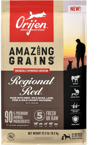 Orijen Amazing Grains Regional Red Dry Dog Food